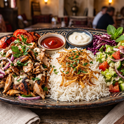 Chicken Shawarma with Pulao Rice & Salad